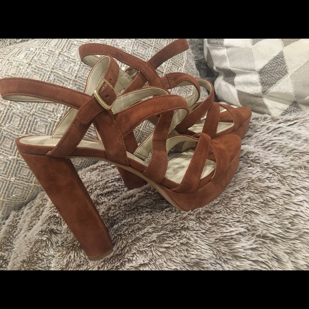 Brown Strappy Sandals Platform Heels BCBGeneration
